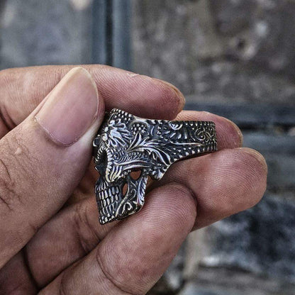 Heavy Metal Sterling Silver Masonic Skull Ring