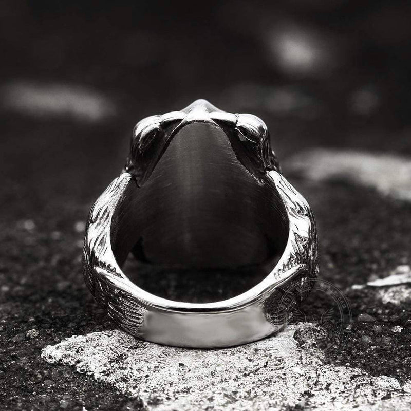 Mythology Odin Wolf Stainless Steel Viking Ring