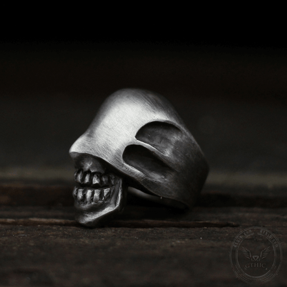 No Face Man Brass Skull Ring