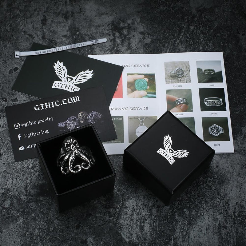 Octopus Skull Stainless Steel Animal Ring