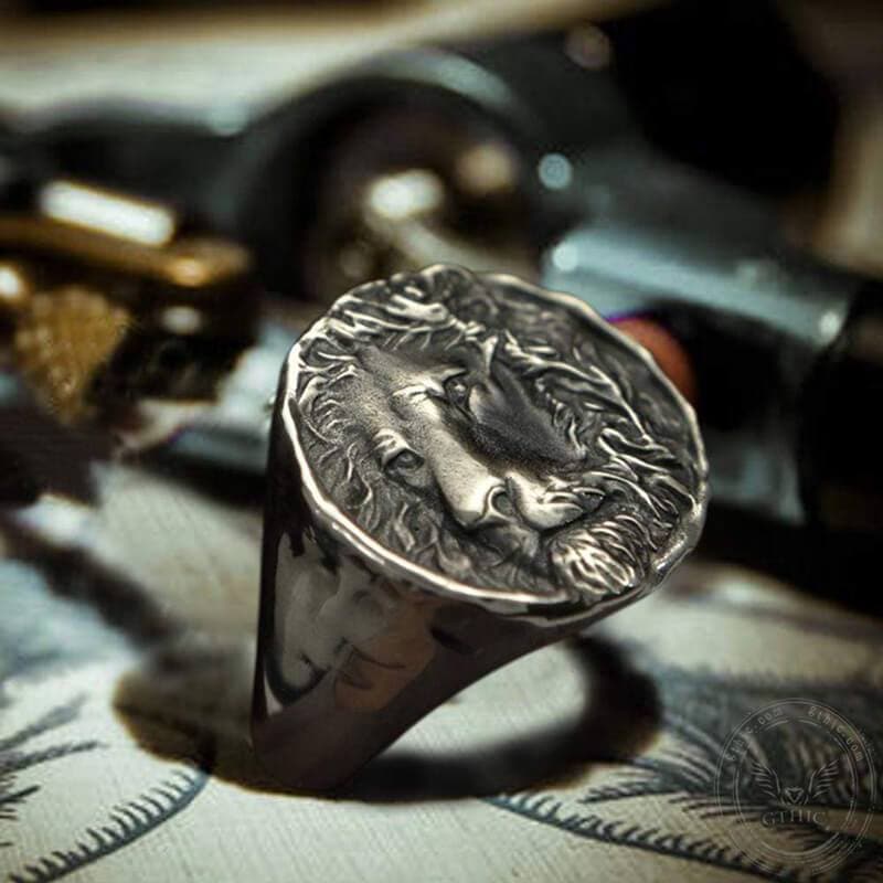 Lion King Sterling Silver Seal Ring
