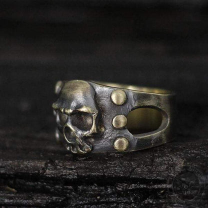 Punk Sterling Silver Skull Ring