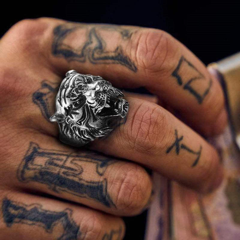 Tiger Stainless Steel Animal Ring