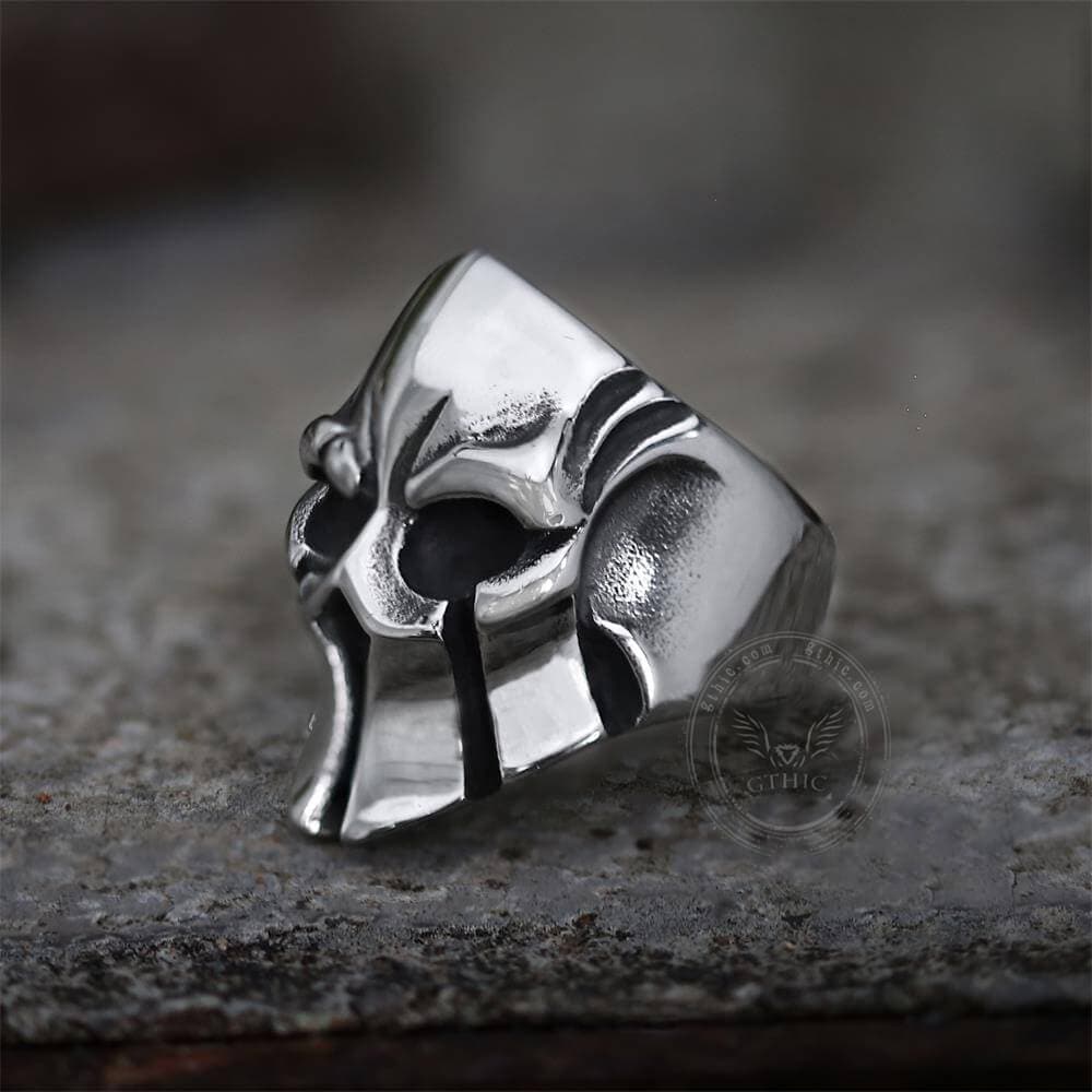 Gthic Sparta Stainless Steel Skull Ring