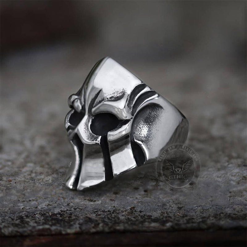 Gthic Sparta Stainless Steel Skull Ring