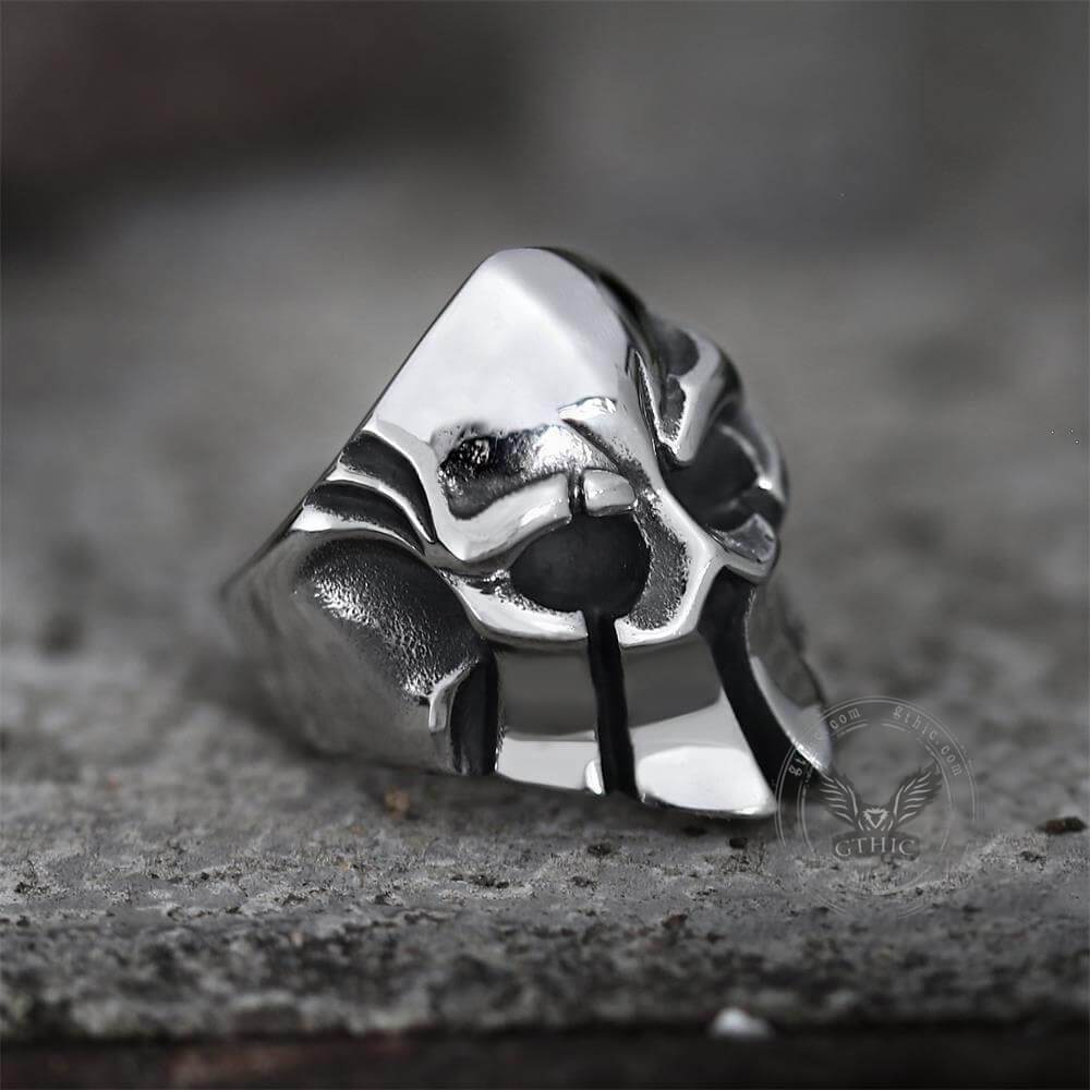 Gthic Sparta Stainless Steel Skull Ring