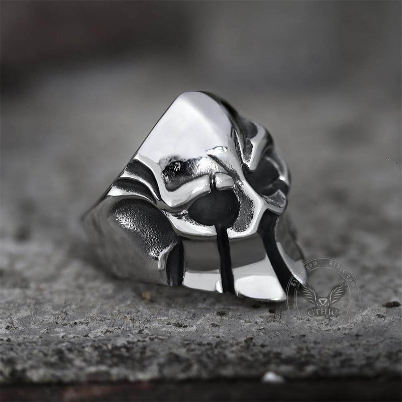 Gthic Sparta Stainless Steel Skull Ring