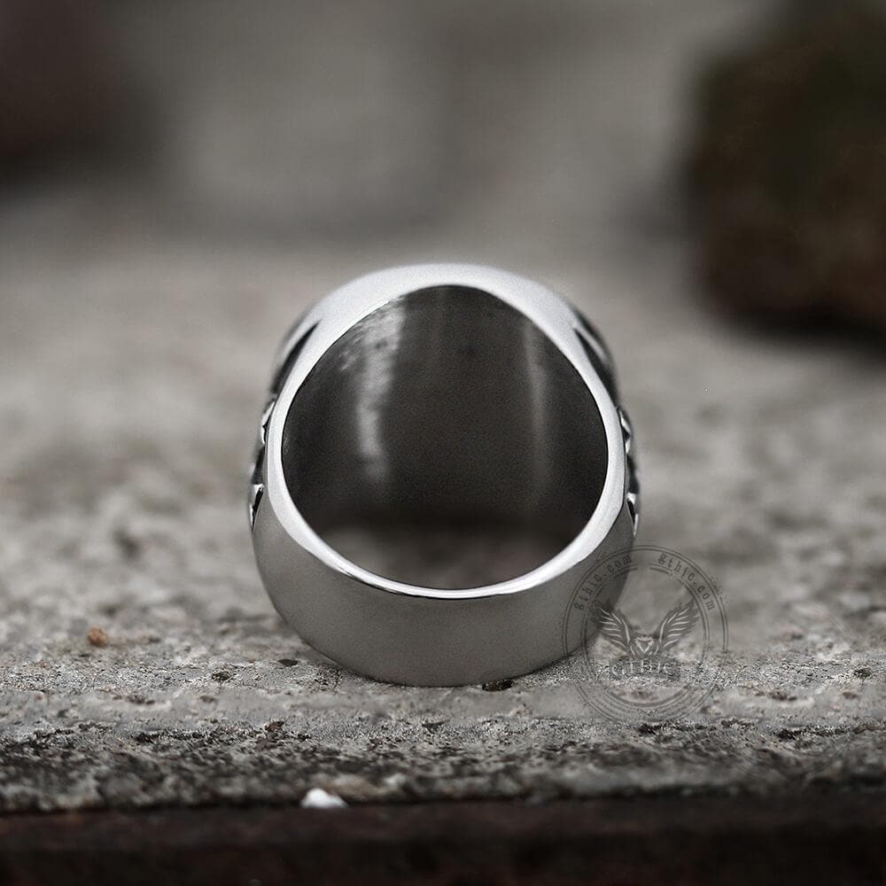 Guardian Angel Templar Knight Sterling Silver Ring