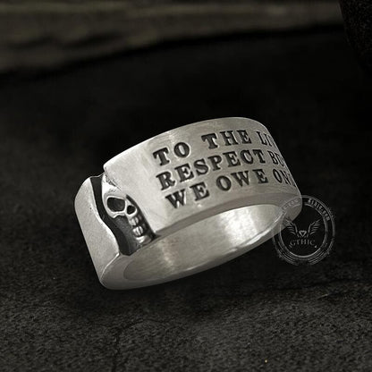 Half-faced Skull Sterling Silver Ring