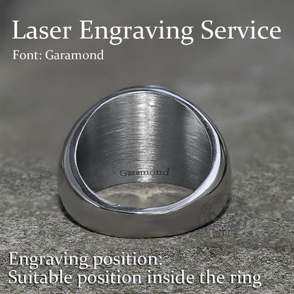 Hemp Leaf Stainless Steel Ring