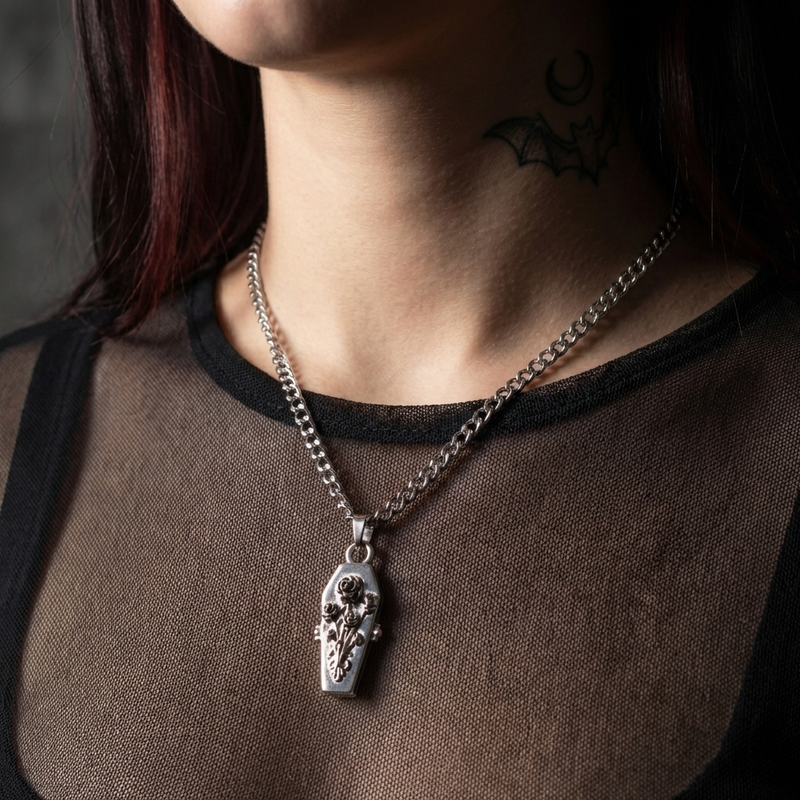 Coffin Locket Necklace
