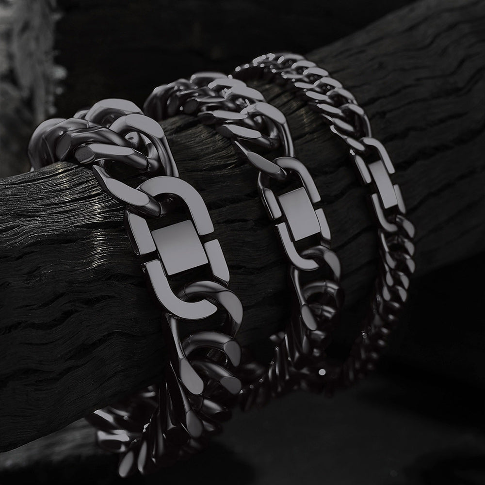 Miami Cuban Link Chain Bracelet for in Stainless Steel