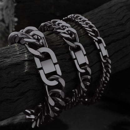 Cuban Chain Bracelet Gift for /dad/son, 8/12/17mm Width