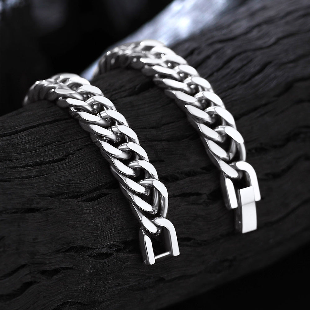 Miami Cuban Link Chain Bracelet for in Stainless Steel