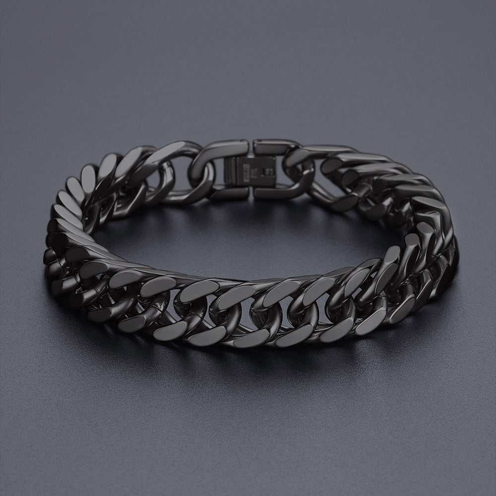 Miami Cuban Link Chain Bracelet for in Stainless Steel