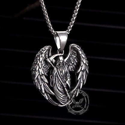 Hip Hop Scythe Grim Reaper Stainless Steel Pendant