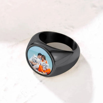 Personalized Photo Ring Memorial Gift for