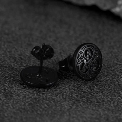 Round Irish Celtic Knot Stud Earrings for
