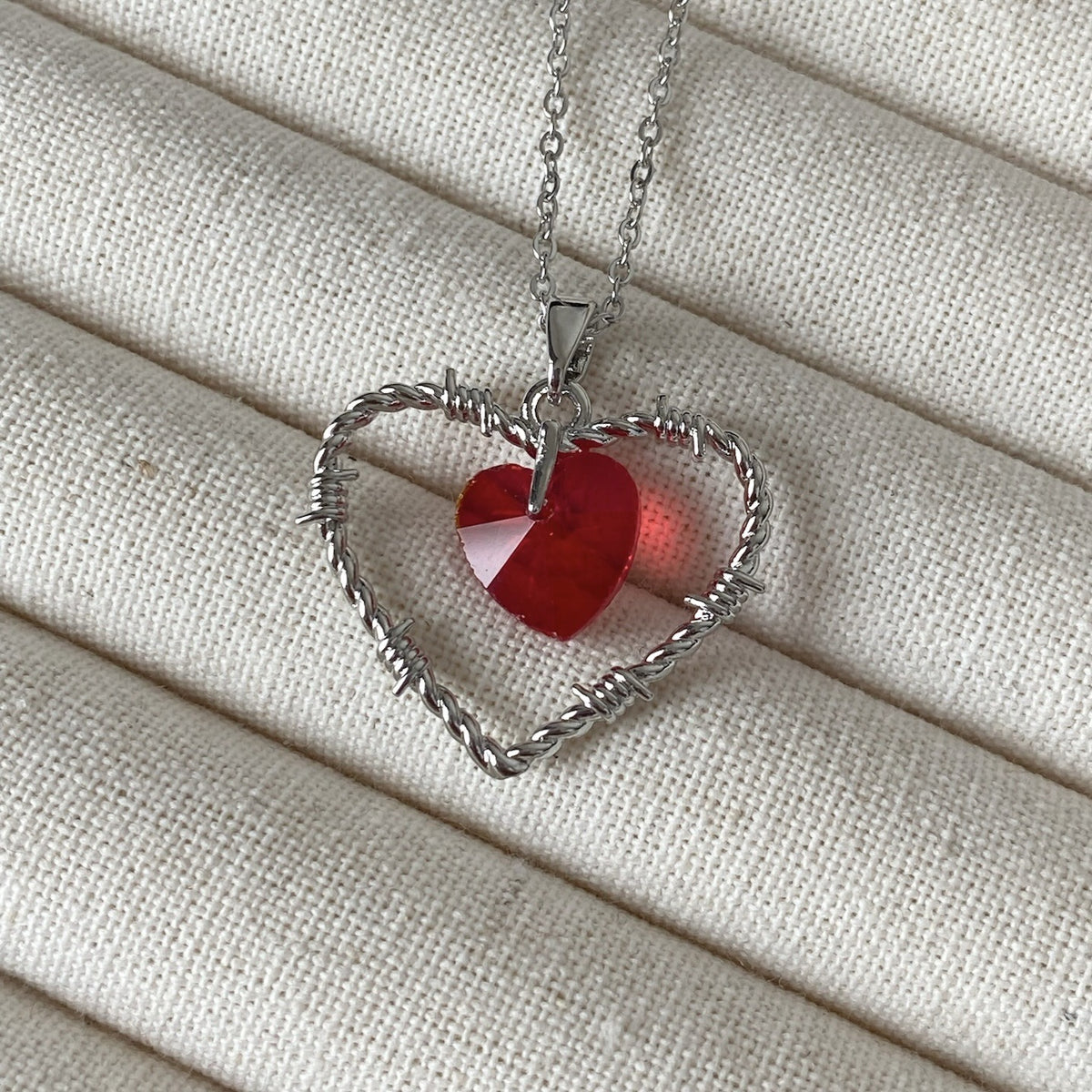 Love Imprisoned Barbed Heart Pendant by Alchemy Gothic