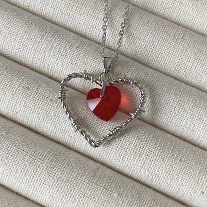 Love Imprisoned Barbed Heart Pendant by Alchemy Gothic