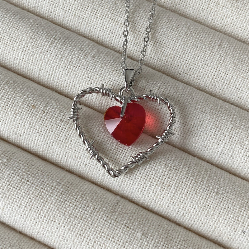 Love Imprisoned Barbed Heart Pendant by Alchemy Gothic