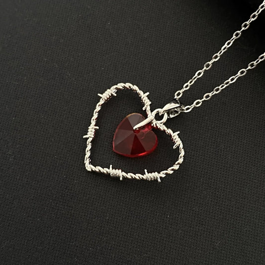 Love Imprisoned Barbed Heart Pendant by Alchemy Gothic