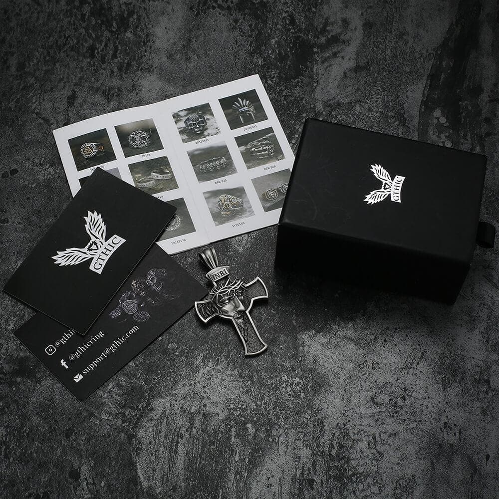 Inri Christian Cross Pure Tin Necklace
