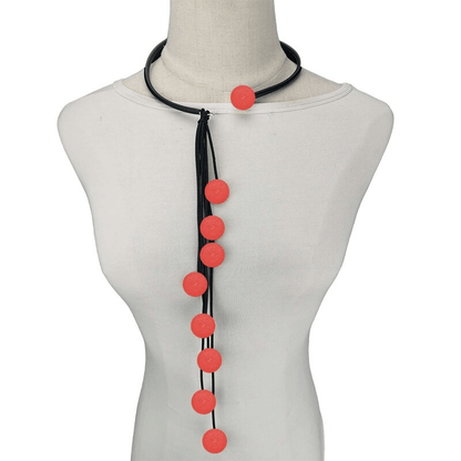 Interesting Tassel Long Rubber Necklaces / Handmade Original Wood Female Accessories