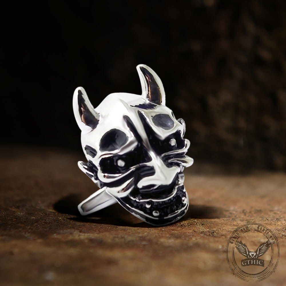 Japanese Demon Oni Brass Skull Cufflinks