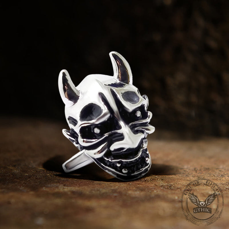 Japanese Demon Oni Brass Skull Cufflinks