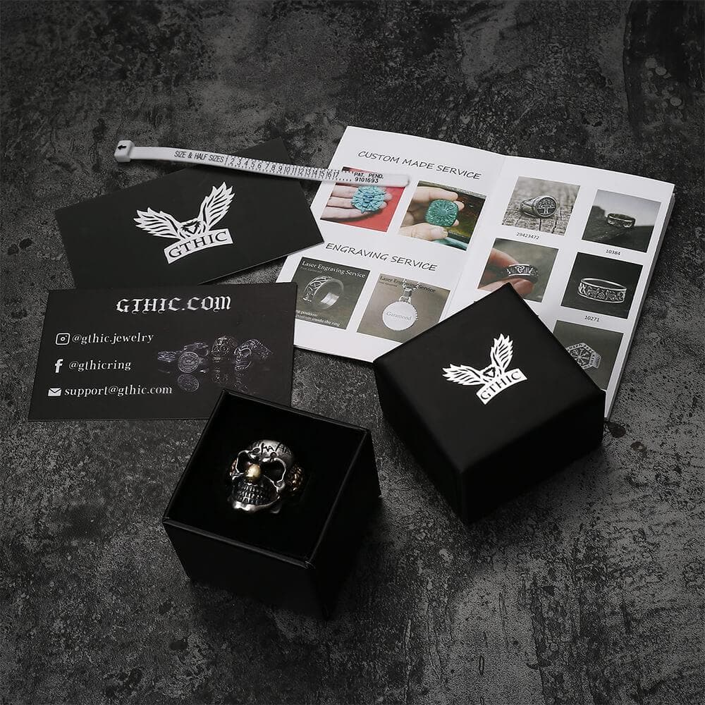Joker Sterling Silver Skull Ring