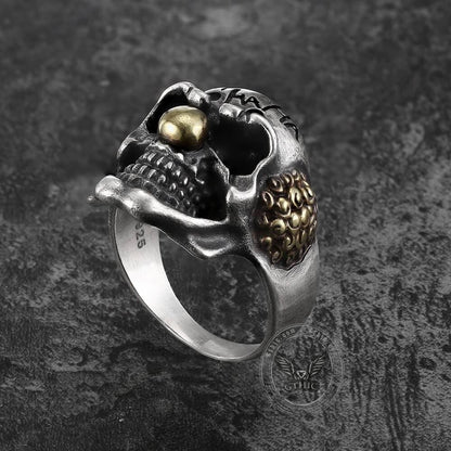 Joker Sterling Silver Skull Ring