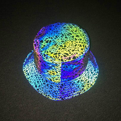 Lightning Colorful Pattern Reflective Bucket Hat