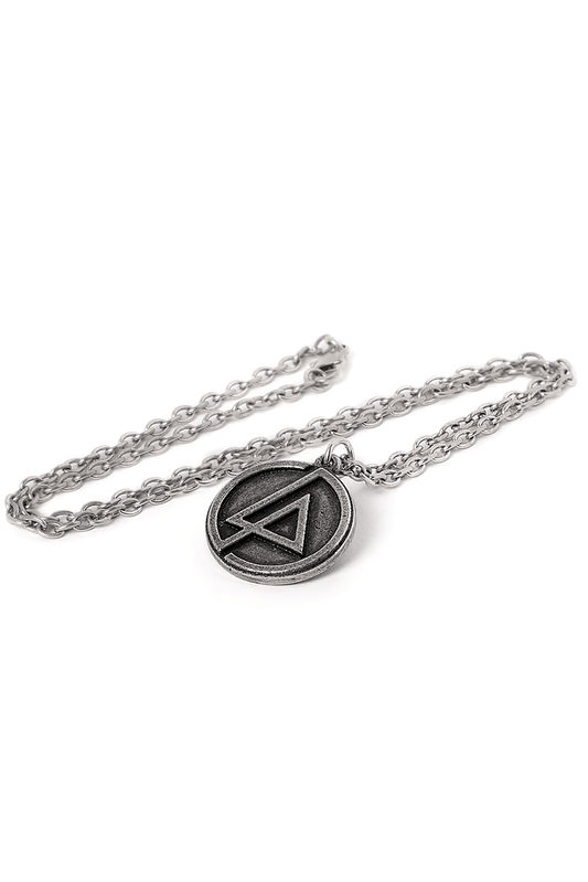 Linkin Park Lp Circle Logo Pewter Pendant With Chain