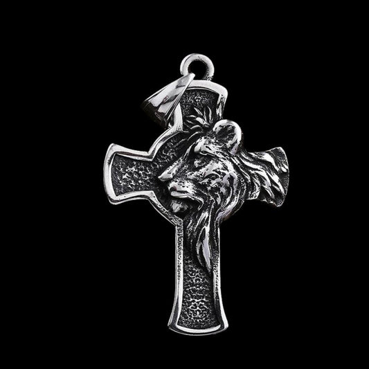 Lion Byzantine Cross Pendant