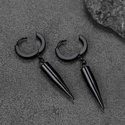 Punk Long Spike Dangle Hoop Earrings for