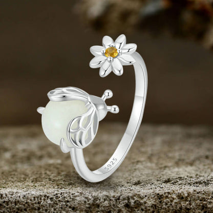 Luminous Firefly Sterling Silver Ring