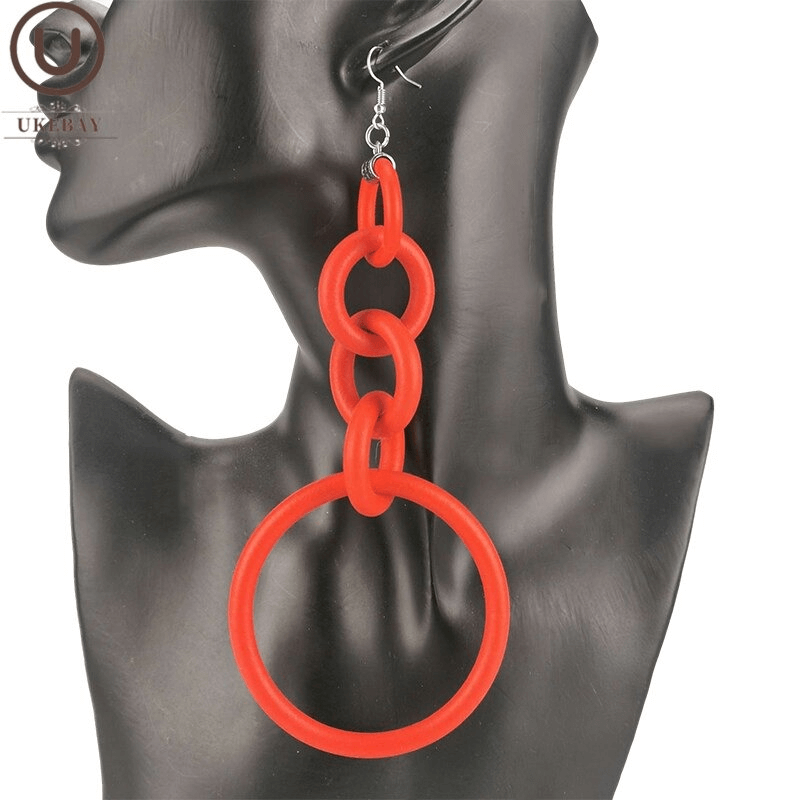 Big Drop Earrings for / Designer Handmade Long Silicone Earrings