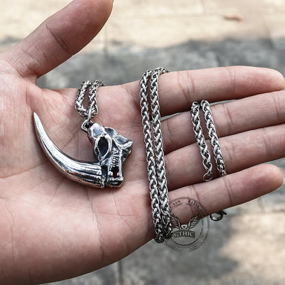 Mandalorian Mudhorn Skull Stainless Steel Pendant