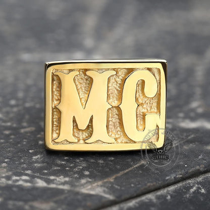 Mc Stainless Steel Biker Ring