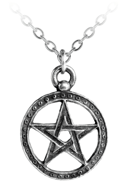Medieval Style Dante's Hex Pentagram Pendant With Circle
