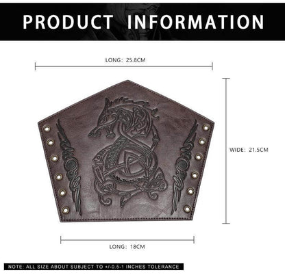 Medieval Retro Dragon Embossed Pu Leather Bracers