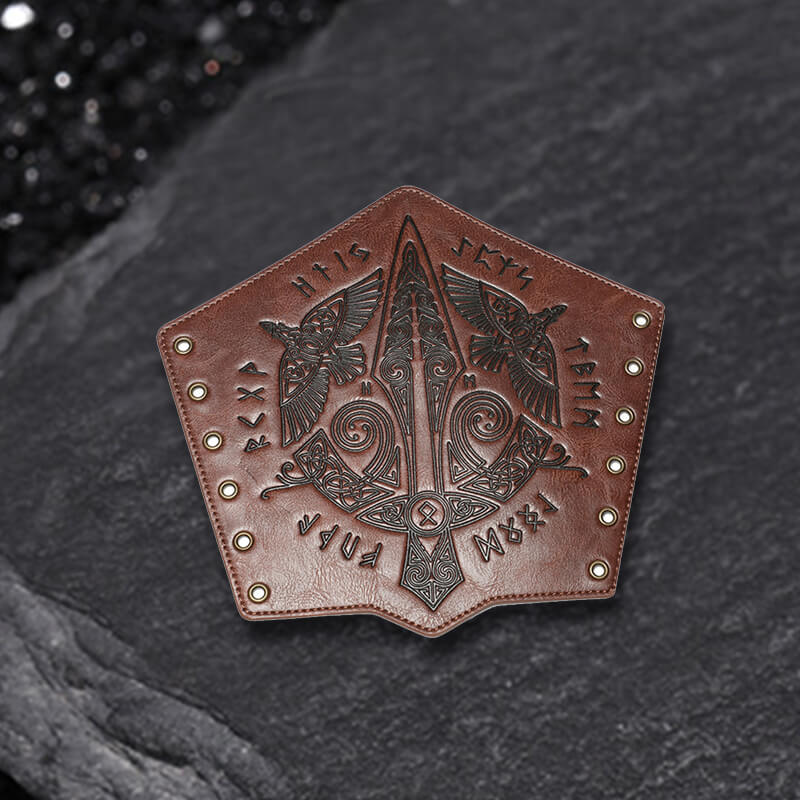 Medieval Retro Embossed Pu Leather Knight Bracers