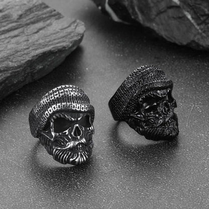 Skull Skeleton Stainless Steel Ring for