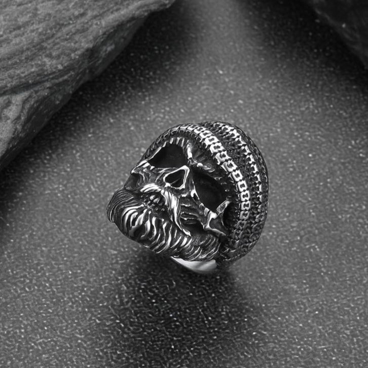 Skull Skeleton Stainless Steel Ring for