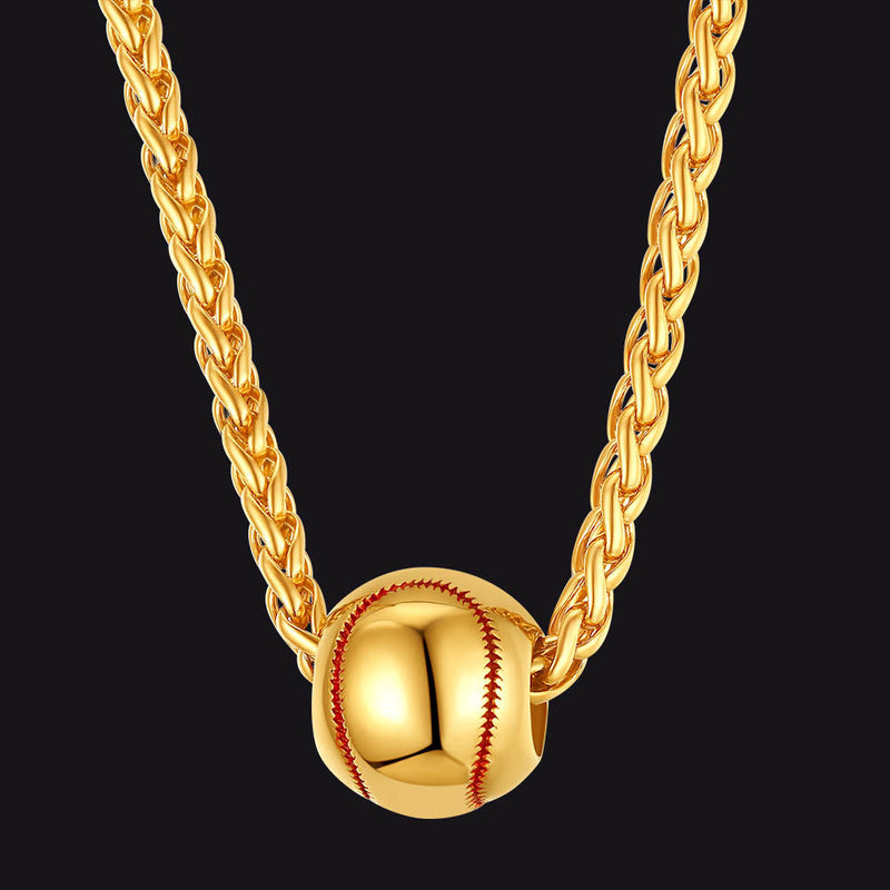 Sport Baseball Pendant Necklace Chain for