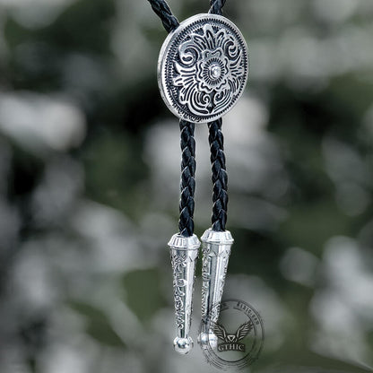 Round Embossed Bolo Tie