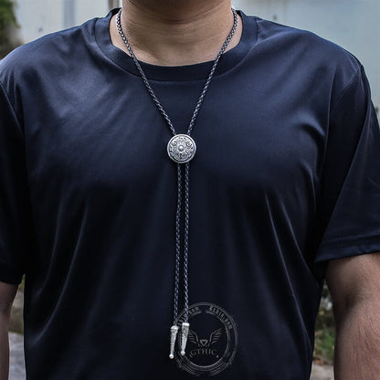 Round Embossed Bolo Tie