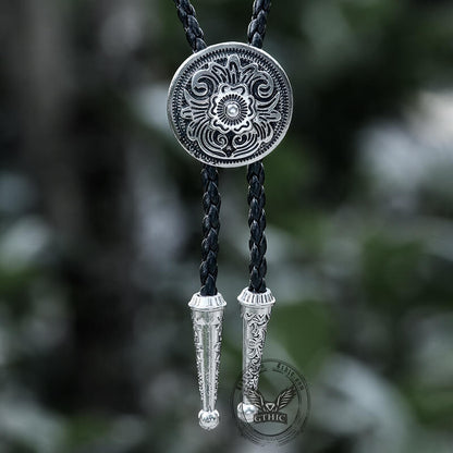 Round Embossed Bolo Tie