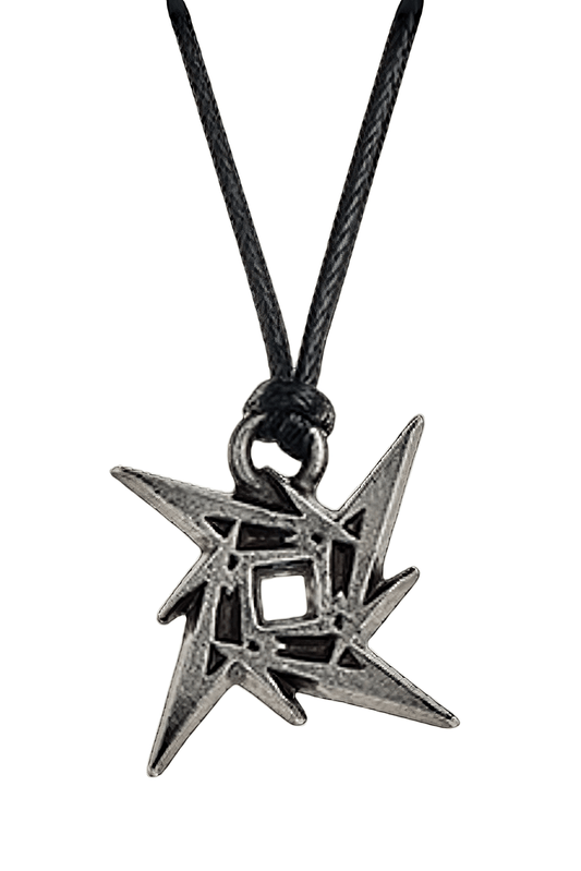 Metallica Pewter Ninja Star Pendant for Rock Fans